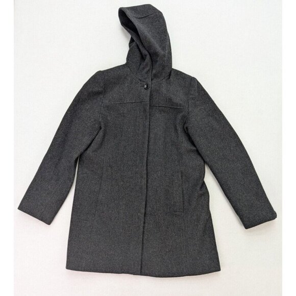 Herman Kay Women's Coat Size S Gray 100% Wool Hooded Jacket - Picture 1 of 12